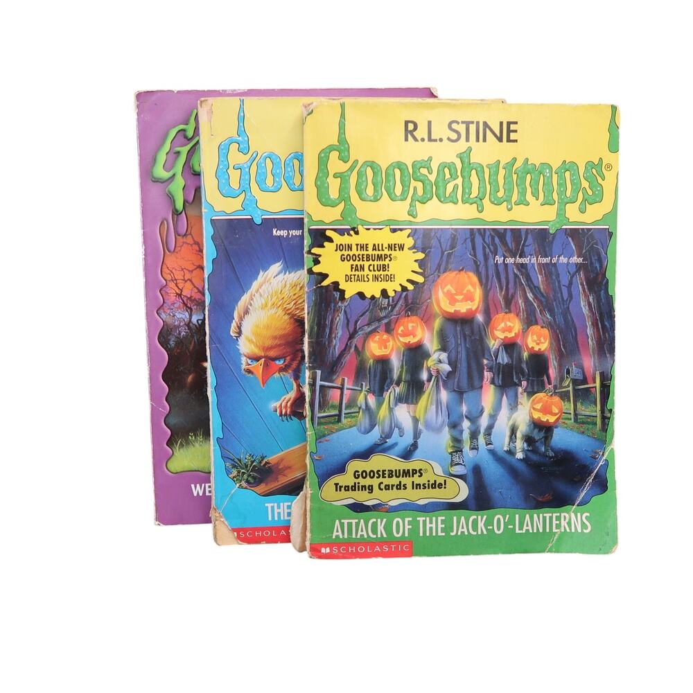 Goosebumps by RL Stine Books Lot of 3 Original Series Vintage Scholastic 1990s
